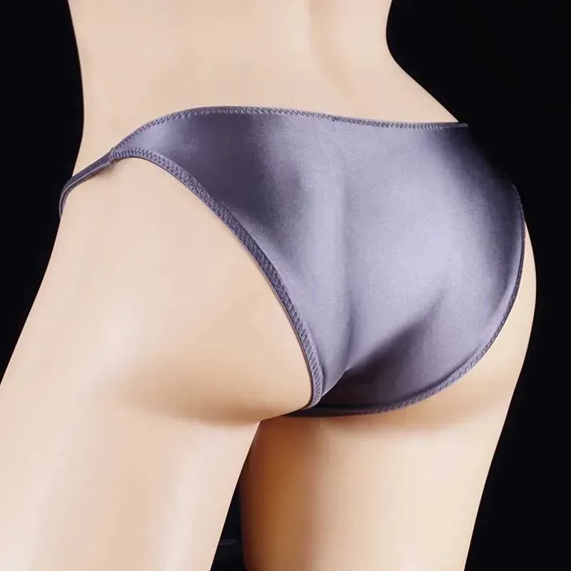 Slip de bain homme sexy et brillant, long, style gay, collection 2025, avec poche généreuse, effet brillant et huileux._voghion.com