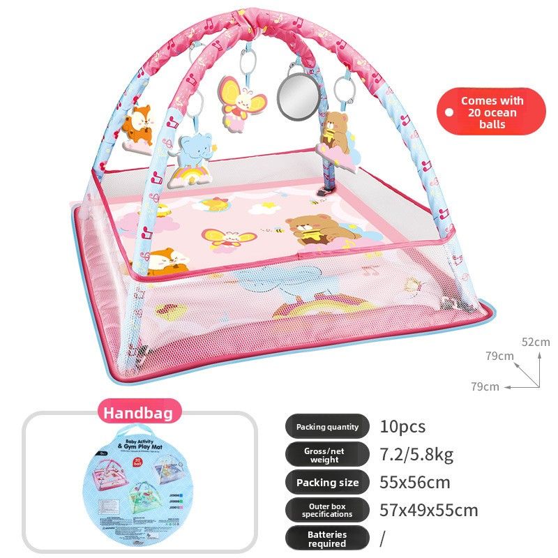 Baby Fence Fitness Rack Toys 0-1 Years Old Newborn Baby Ocean Ball Climbing Mat Floor Mat_voghion.com