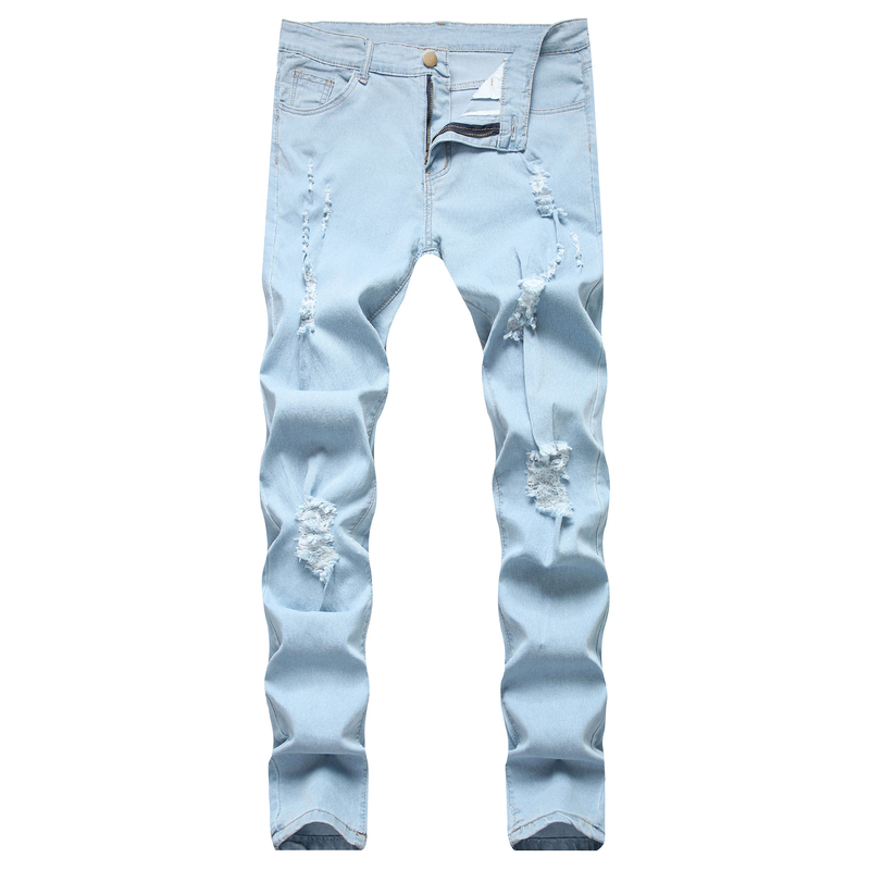 Großhandel mit neuen weißen und getragenen Slim Jeans für Männer in Europa und Amerika_voghion.com