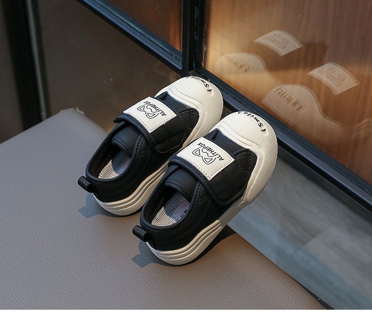 2024 Herbst Neue Kinder Canvas Klettverschluss Shell Kopf Koreanische Ausgabe Jungen Casual Single Mädchen Board Schuhe_voghion.com