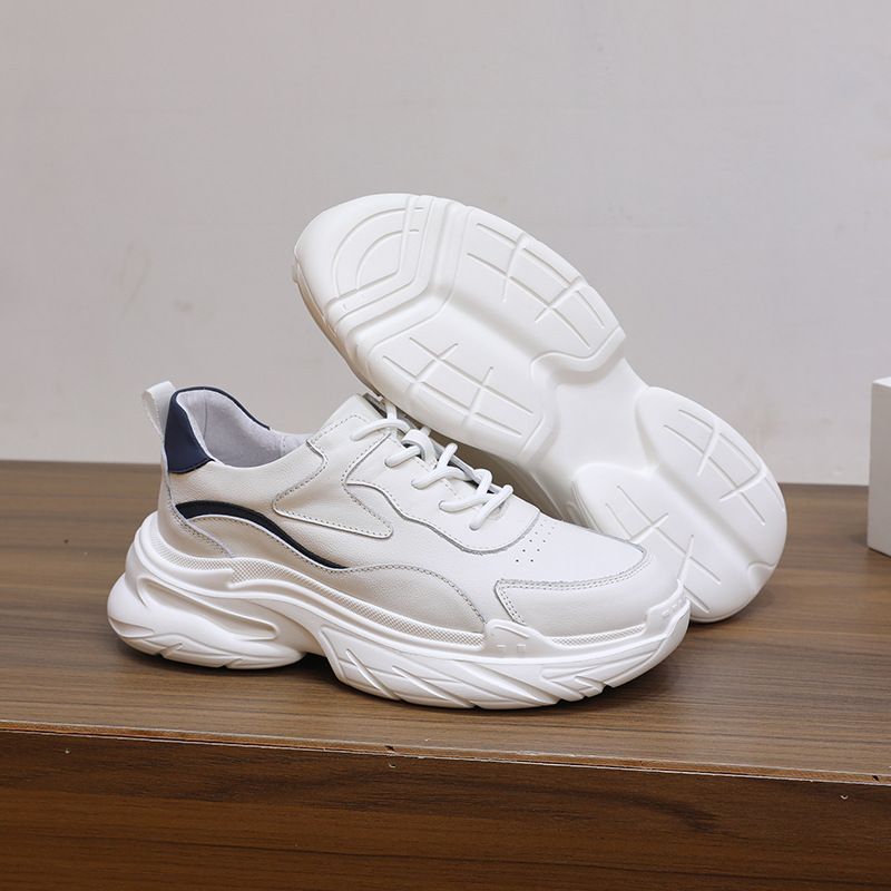 Unbeatable Quality Light Thick Soled Fashionable Casual For Autumn And Winter 2024, New Strap Comfortable Men's Leather Shoes_voghion.com