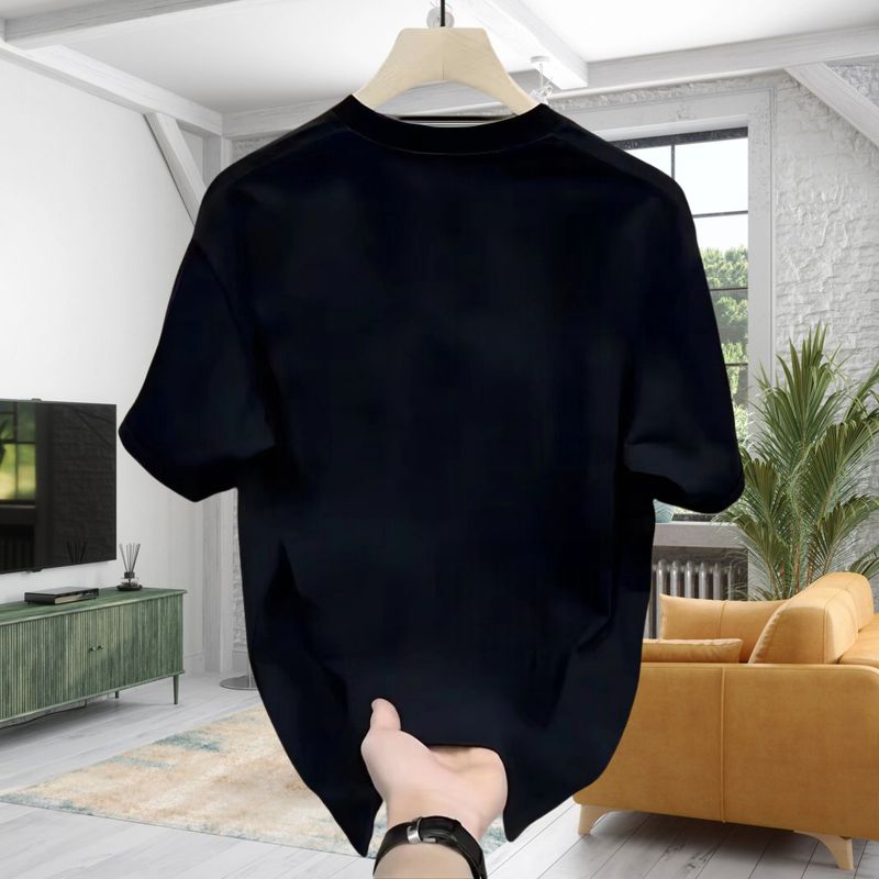 Herrkläder Kortärmade toppar Mjuk mångsidig T-shirt Lätt lyxmode Kortärmad rund halsringning_voghion.com