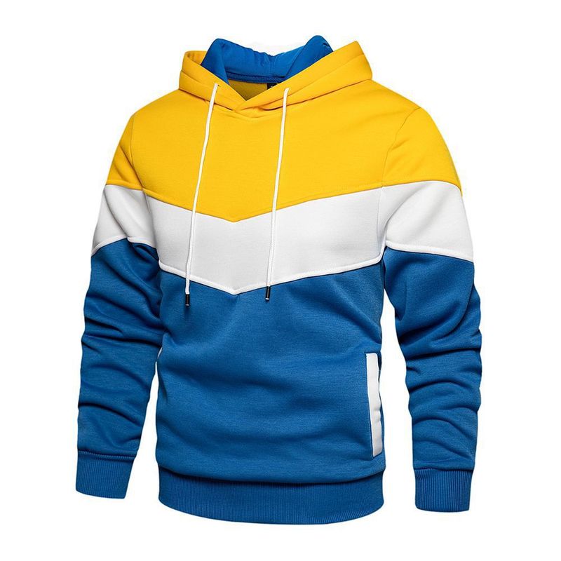 Herrenbekleidung Herbst und Winter Direktlieferung ab Werk Farblich passender, lockerer, lässiger Pullover mit Seitennahttasche und Kapuzenpullover für Jugendliche_voghion.com
