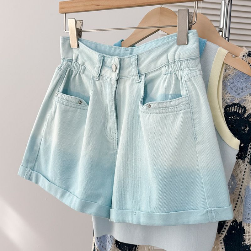 Audday Petite Dopamin für Frauen Sommer Salz Stil Jugendlicher Sport Casual Ice Silk Weste und Shorts Zweiteiliges Set Abnehmen_voghion.com