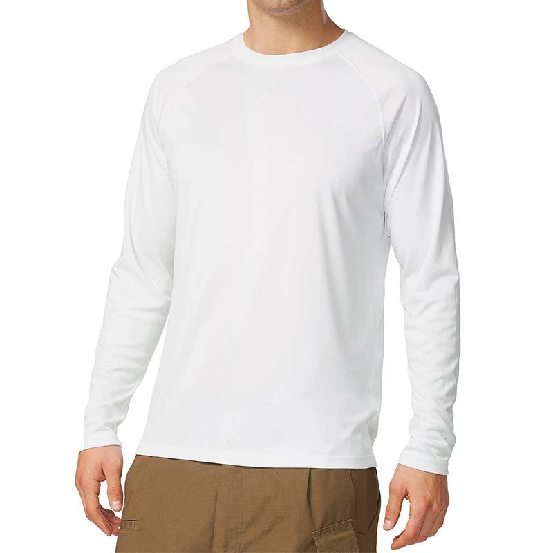 UV Herren Sonnenschutz Langarm Sommer UPF50 + Performance Schnell Trocknend Herren t-shirty Atmungsaktiv Wandern pulowerowe topy treningowe_voghion.com
