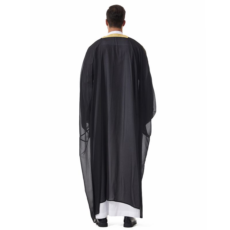 Men's Clothing Robe Lace Tassel Chiffon Outer Cape_voghion.com