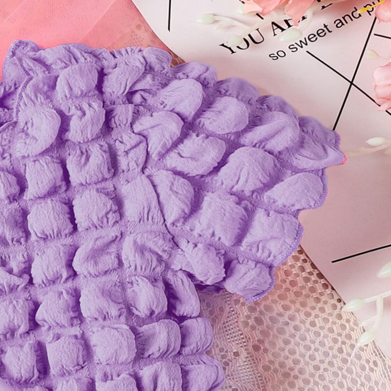 Ensemble d'été pour enfants, haut à manches courtes + short + sac à carreaux à bulles solides, couleur bonbon, ensemble pour filles_voghion.com