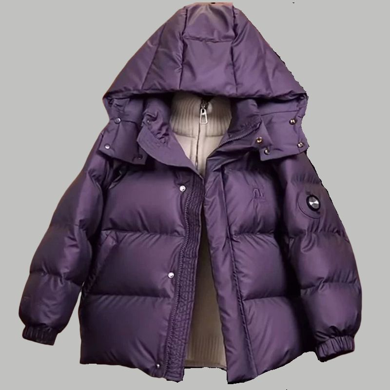 Boys' Winter Hooded Puffer Jacket - Lightweight Warm Coat With Polyester Fill, Water-Resistant Outer, Adjustable Fit For Kids 120-170cm_voghion.com