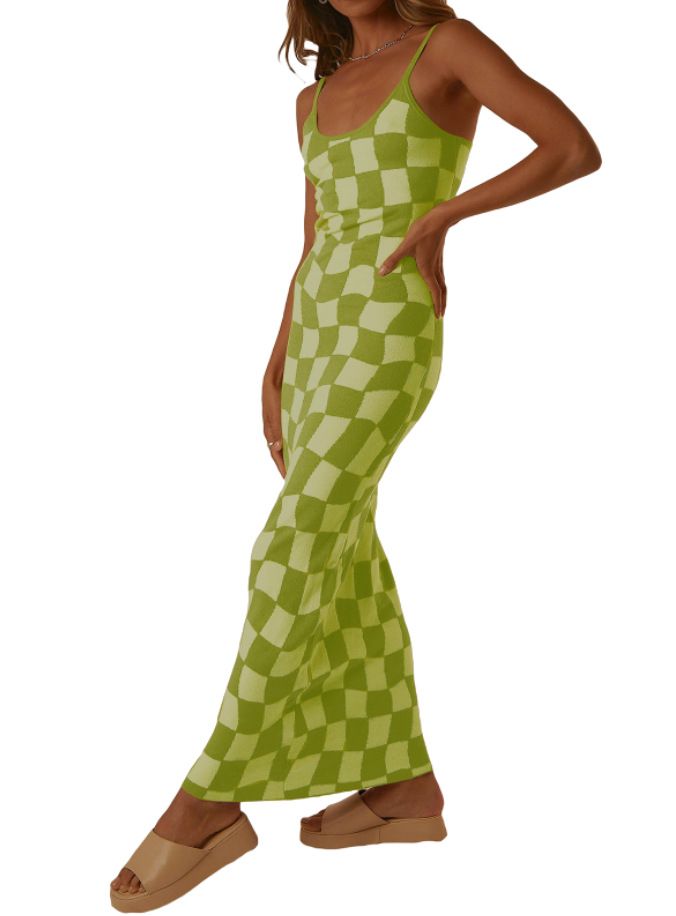 Elegant Floral Print Bodycon Maxi Dress - Slim Fit A-Line Summer Dress For Women, Sleeveless Round Neck Stretchy Dress In Multiple Colors & Sizes_voghion.com