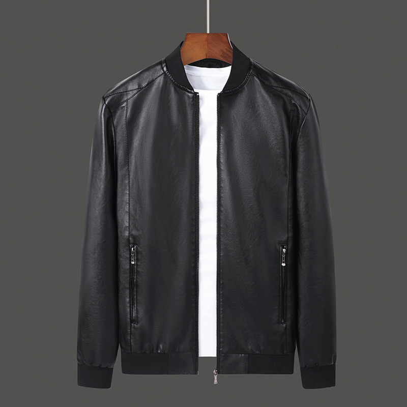 Giacca in pelle da uomo Cappotto in pelle primaverile e autunnale da uomo Abbigliamento da uomo Nuova moda stile coreano Slim Plus Size Trend_voghion.com
