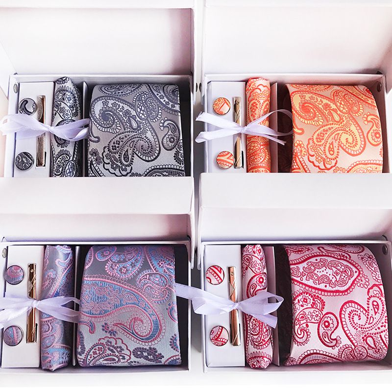 Yongfeng 2025 New Polyester Business Executive Men's 6-Piece Gift Set Tie_voghion.com