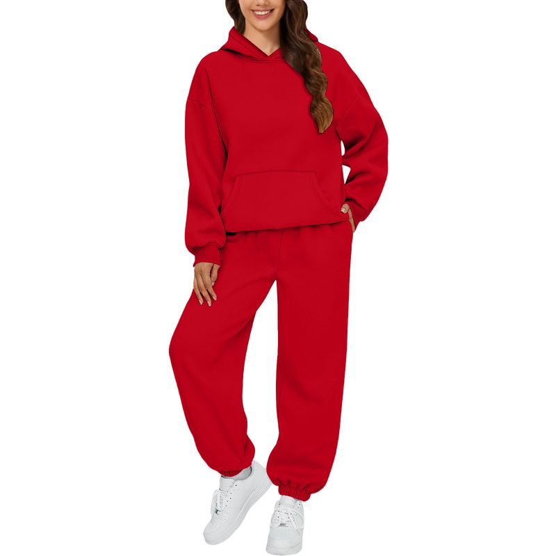 Women's Clothing Men's & Women's 2-Piece Hooded Sweatsuit Set - Casual Lounge Wear With Comfort Fit, Long Sleeve & Pants (Multiple Colors & Sizes)_voghion.com