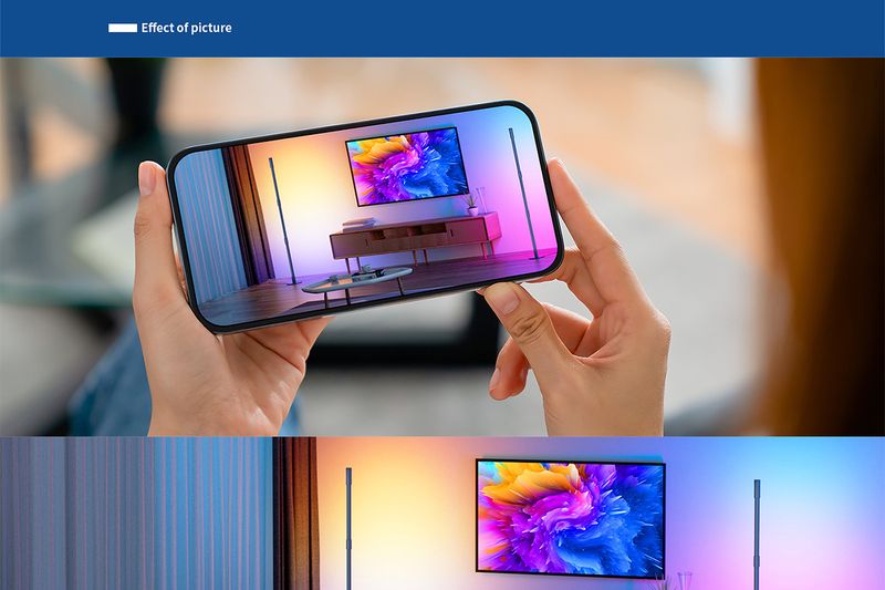 Vertical Bedroom Floor Lamp Minimalist Corner Lamp Living Room Light Luxury Floor Lamp Plug In RGB Atmosphere Lamp_voghion.com