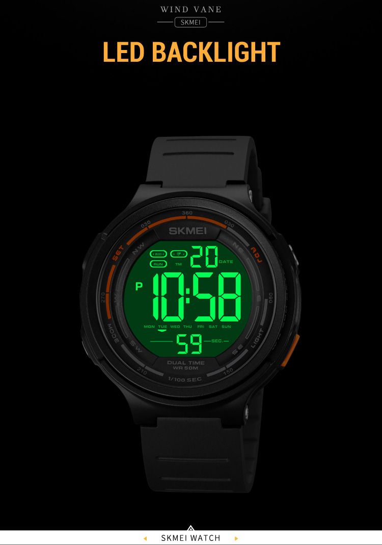 SKMEI 1841 Digitale Uhr Für Männer Sport Wasserdichte LED Display Countdown Armbanduhren Herren Wecker Military Reloj Hombre 1894_voghion.com