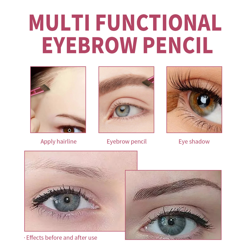 Multifunktions-Augenbrauen-EELHOE-Pinsel 3D-Wild-Augenbrauen-Concealer-Pinsel abgeschrägter tragbarer natürlicher Haaransatz-Augenbrauenstift_voghion.com