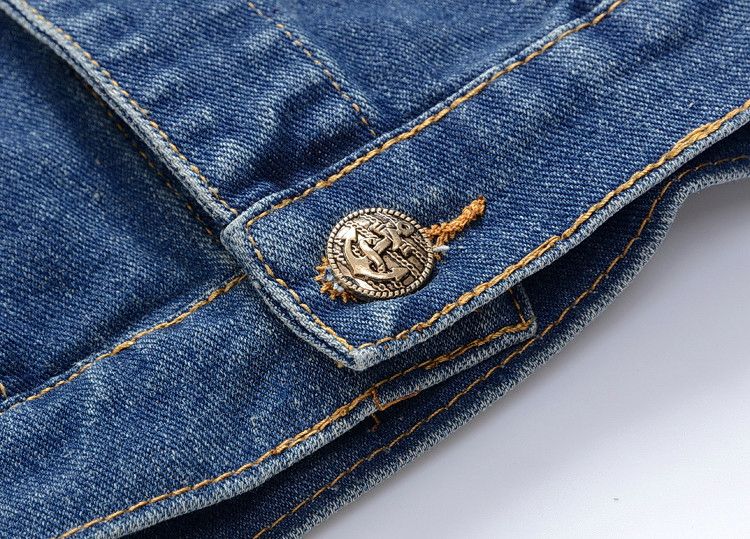 Herrenbekleidung Herren Slim Fit Jeansjacke – Verwaschener lässiger Bikermantel mit mehreren Taschen – Trendige Oberbekleidung in großen Größen für den urbanen Stil_voghion.com