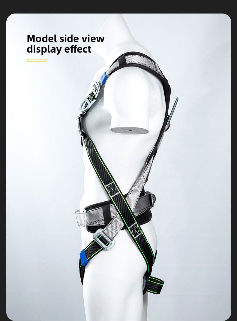 Elektriker-Set für Außenklimaanlagen: 5-Punkt-Doppelhaken für Arbeiten in großer Höhe, kompletter Sicherheitsgurt_voghion.com