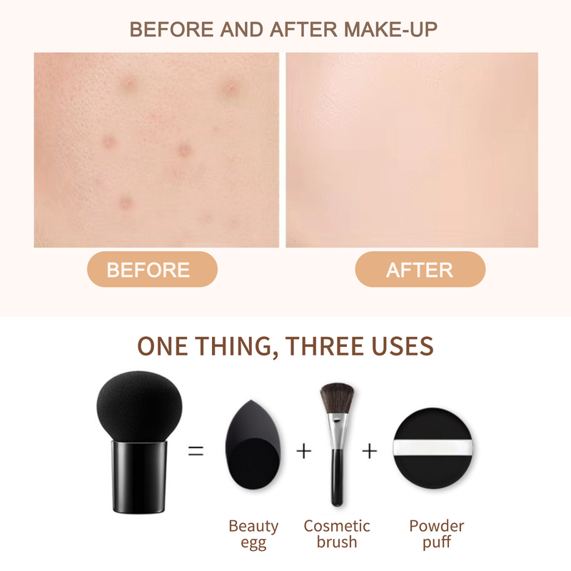 West&Month-cojín de aire con cabeza de seta, corrector humectante, aislamiento de reparación Natural, crema de belleza de maquillaje duradera_voghion.com