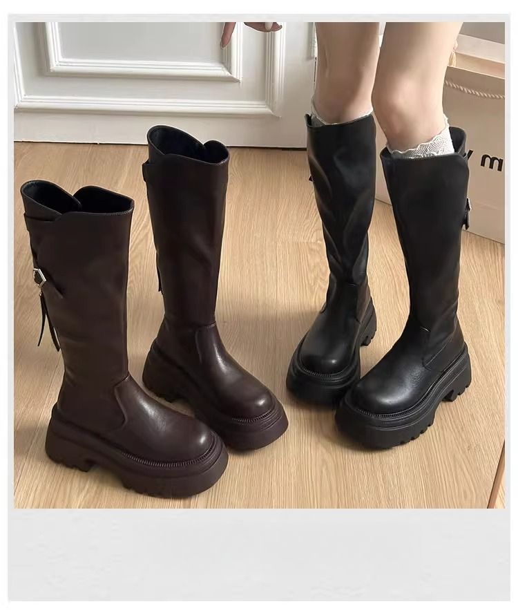 2025 Fall And Winter New Thick Bottom Comfortable High Fashion Boots Casual Wear Comfortable Lightweight Personality Not Tired Feet_voghion.com
