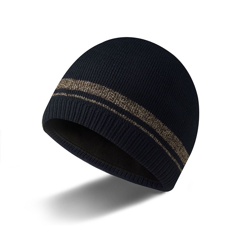Plain Knit Winter Men's Wool Brimless Pullover Cold Hat Customizable_voghion.com