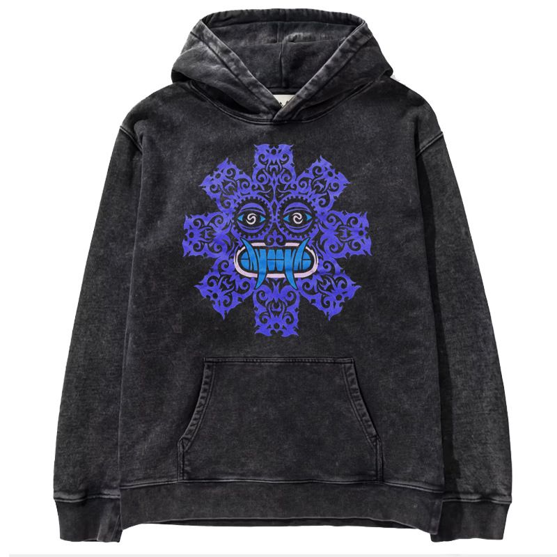Felpa con cappuccio dei Red Hot Chili Peppers, pullover unisex oversize vintage lavato, felpa girocollo grafica_voghion.com