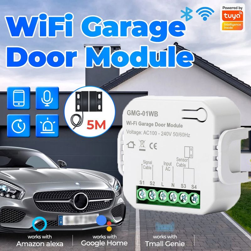 Tuya WiFi Açıcı Kontrol Cihazı APP Ses Kontrolü Garaj Kapısı Anahtar Modülü Alexa Google Home Akıllı Yaşam ile Çalışır_voghion.com