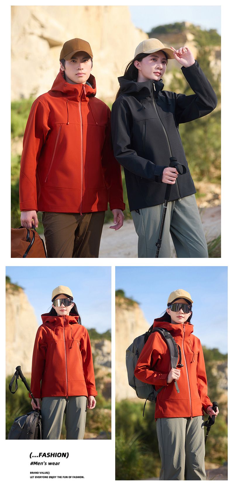 Unisex regenjas in dopaminekleur – winddicht en waterdicht voor alle seizoenen (1500 mm) met volledig gesealde naden (S-4XL) | Buitenreactief polyester_voghion.com
