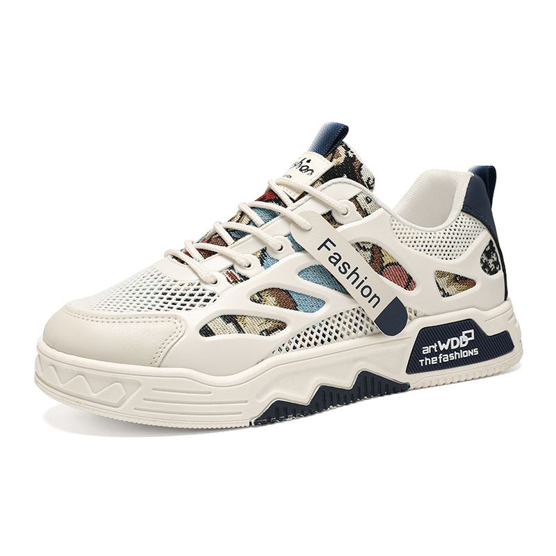 Chaussures pour hommes, chaussures en toile respirantes, petites chaussures blanches pour hommes, chaussures de sport, chaussures décontractées, chaussures de planche_voghion.com