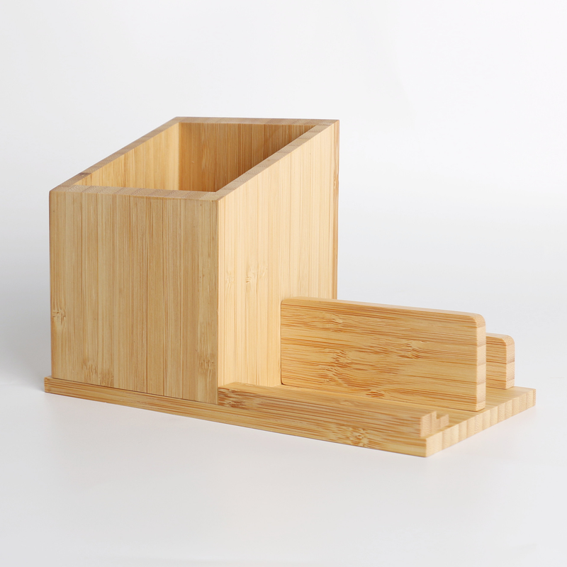 15w three-in-one bamboo and wood pen holder stand wireless charger mobile detachable mobile phone wireless charging logo_voghion.com