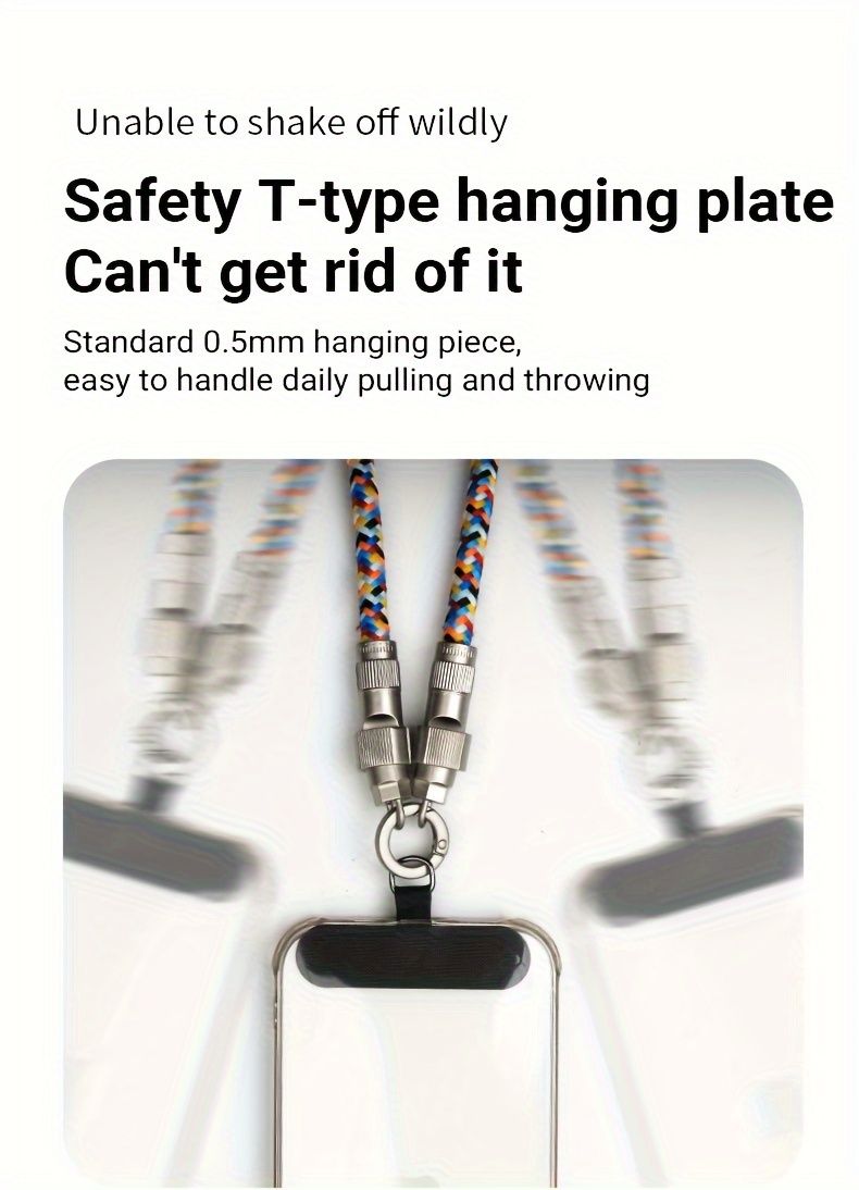 Câble USB C de 1,2 m, charge rapide 60 W, support bandoulière et tour de cou, cordon multifonctionnel, câble de données adapté aux téléphones portables et aux ordinateurs portables_voghion.com