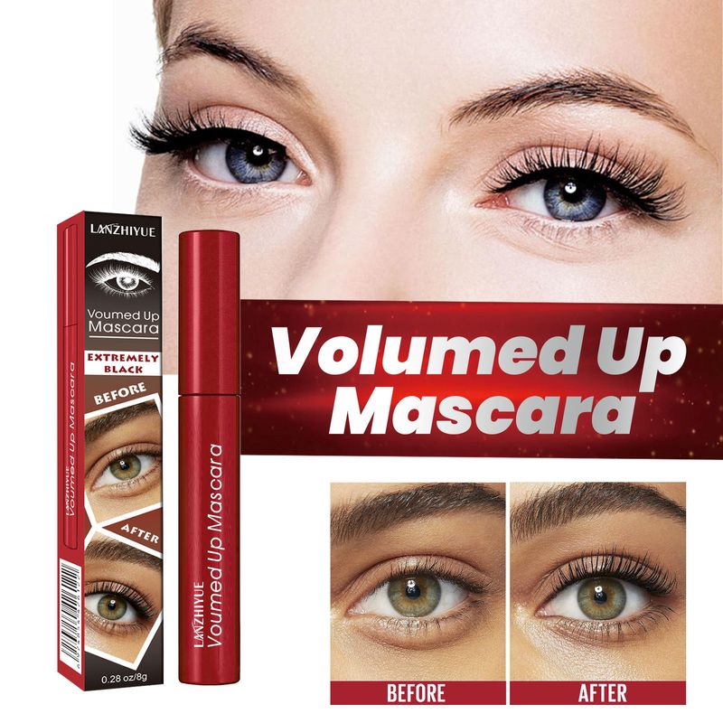 Mascara LANZHIYUE Mascara Nourishes Eyelashes To Make Them Long, Curled, Black, Beautiful And Natural, Long Lasting Without Smudging_voghion.com
