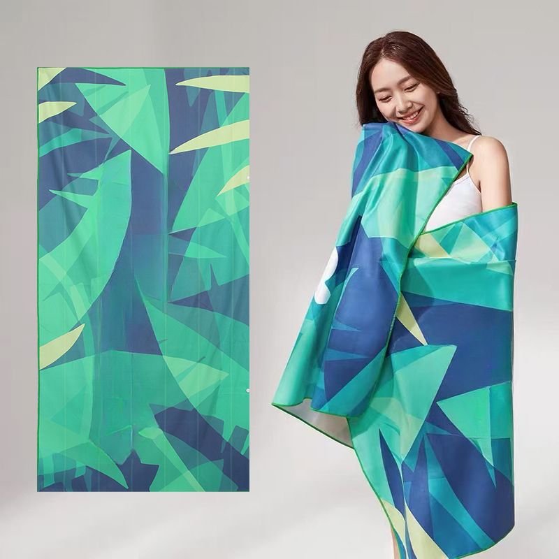 Beach Double-Sided Fleece Absorbent Quick-Dry Sunscreen Bath Swimming Sports Microfiber Towel Thickened_voghion.com