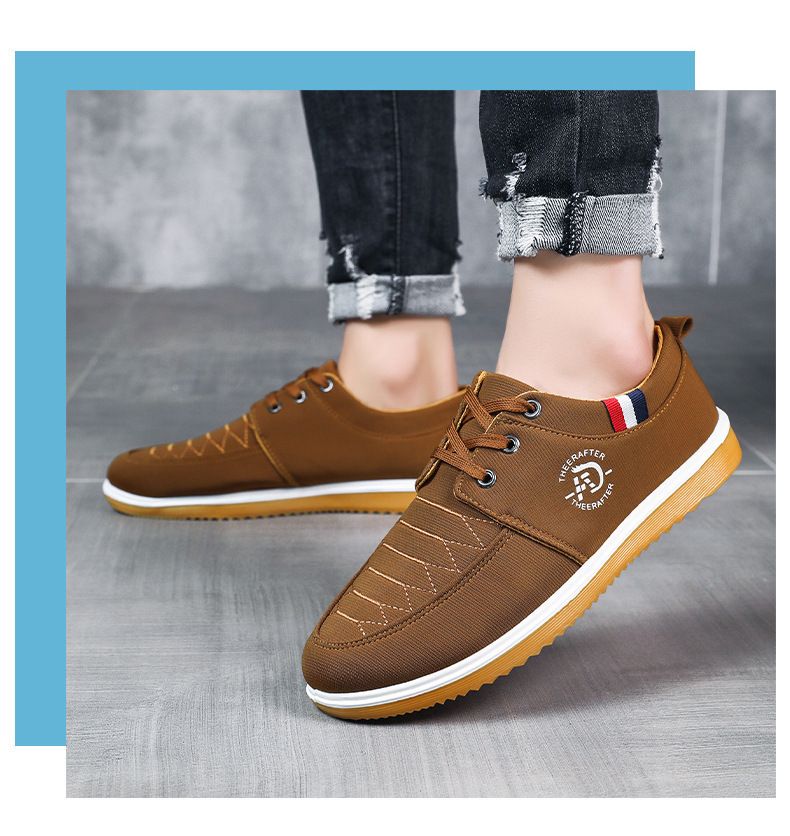 Men's Soft Sole Canvas Shoes - Breathable Non-Slip Comfortable Casual Shoes For Big Size (Up To 47) - Classic Round Toe Slip-On For Work & Daily Wear_voghion.com
