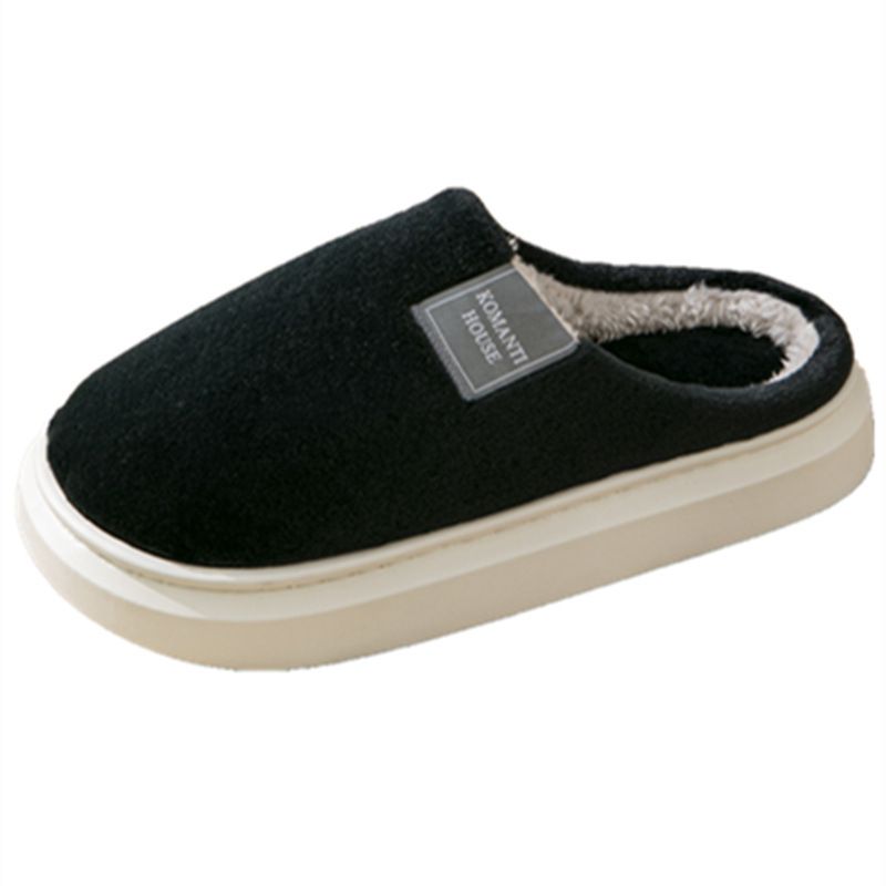 Chaussons en coton pour hommes, nouveau style d'hiver, vêtements d'extérieur, usage domestique, semelle épaisse antidérapante en EVA, chaussons à embout chaud pour_voghion.com