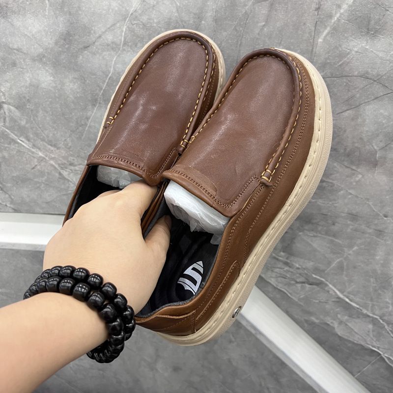 ShoeVault Oberschicht aus Rindsleder, lässig, breite Version, Slip-On, höhenverstellbar, dicke Sohle, leicht, bequem, online, Herrenschuhe_voghion.com