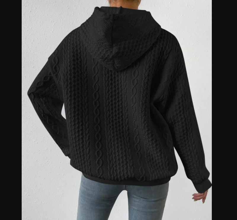 Kadınlar İçin Tığ İşi Örgü Sweatshirt - Büyük Boy Yuvarlak Yaka Kazak (S-5XL, 6 Renk)_voghion.com