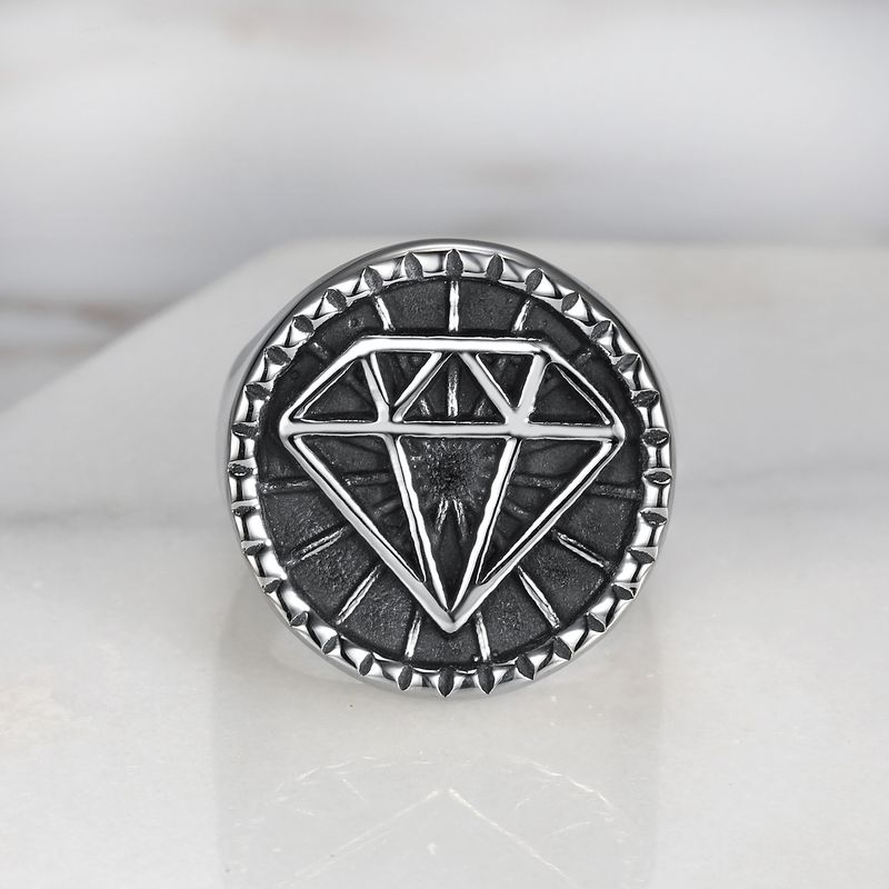 Anello da uomo in acciaio inossidabile a forma di cuore 3D punk alla moda e di personalità_voghion.com
