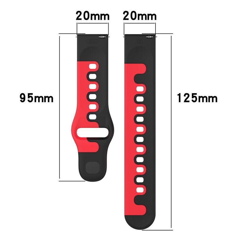 Silicone Strap+Glass Case For Samsung Galaxy Watch 7 6 5 4 40mm 44mm Two Colors Sports Band 20mm Watchband For Galaxy 7 6 Correa_voghion.com