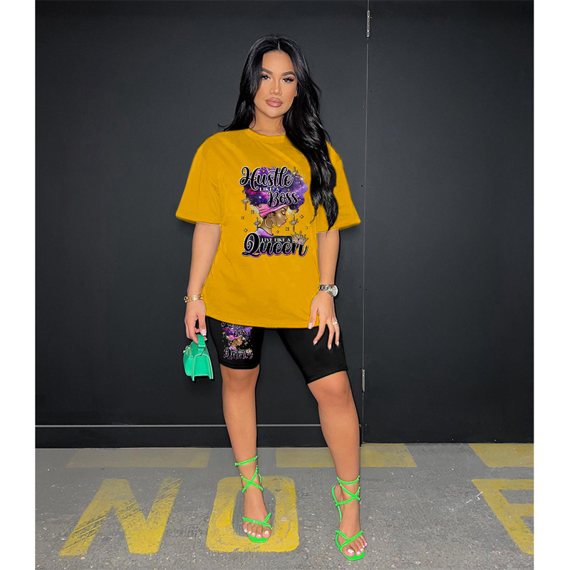 Sweat-shirt imprimé pour femmes, ensemble deux pièces décontracté à la mode_voghion.com