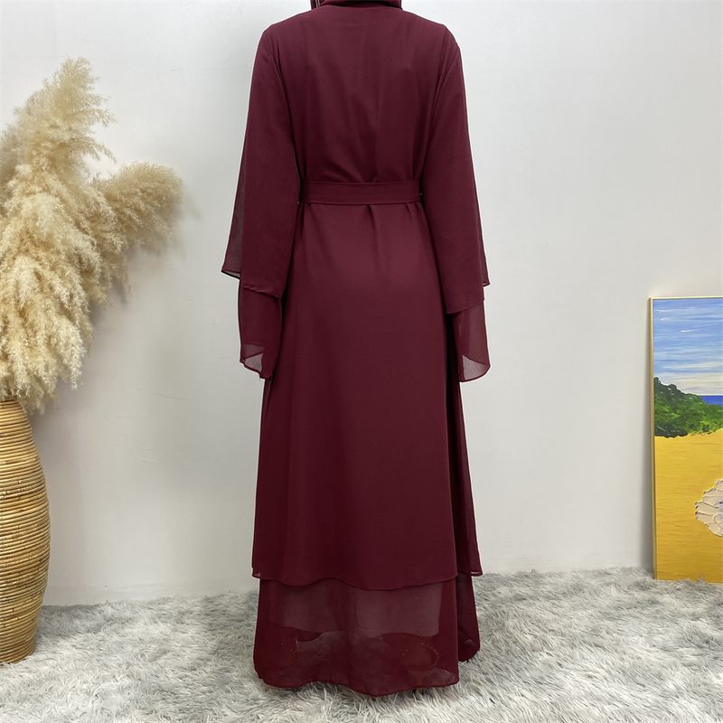 Ramadan Chiffon Open Abaya Dubai Türkei Kaftan Muslim Für Frauen Kimono Modest Robe Femme Kaftan Marocain Islam Kleidung Kleid_voghion.com