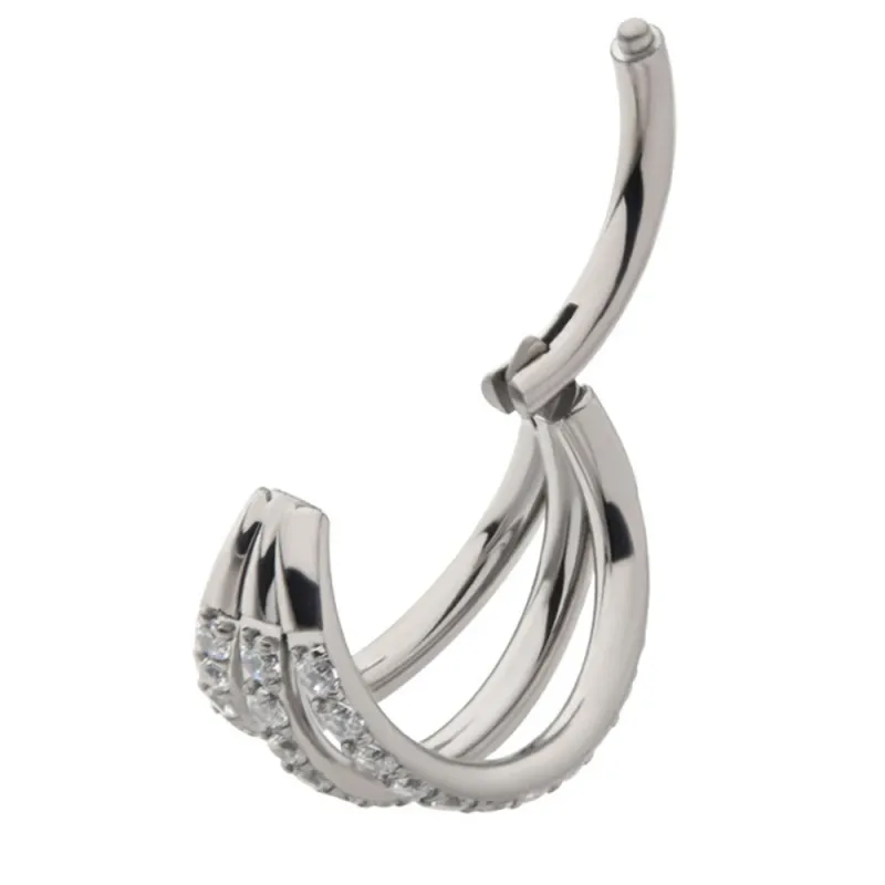 F136 Titanium 16G Hinged Segment Nose Ring ZC Septum Clicker Daith Earrings Hoop Ear Cartilage Tragus Helix Piercing Jewelry_voghion.com