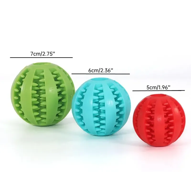 Hundespielzeug für Haustiere (7/6/5 cm) lindert Langeweile, Zähneknirschen, auslaufender Futterball, beißfest, verstecktes Futter, Wassermelonenball, kann durch Beißen nicht kaputt gehen_voghion.com