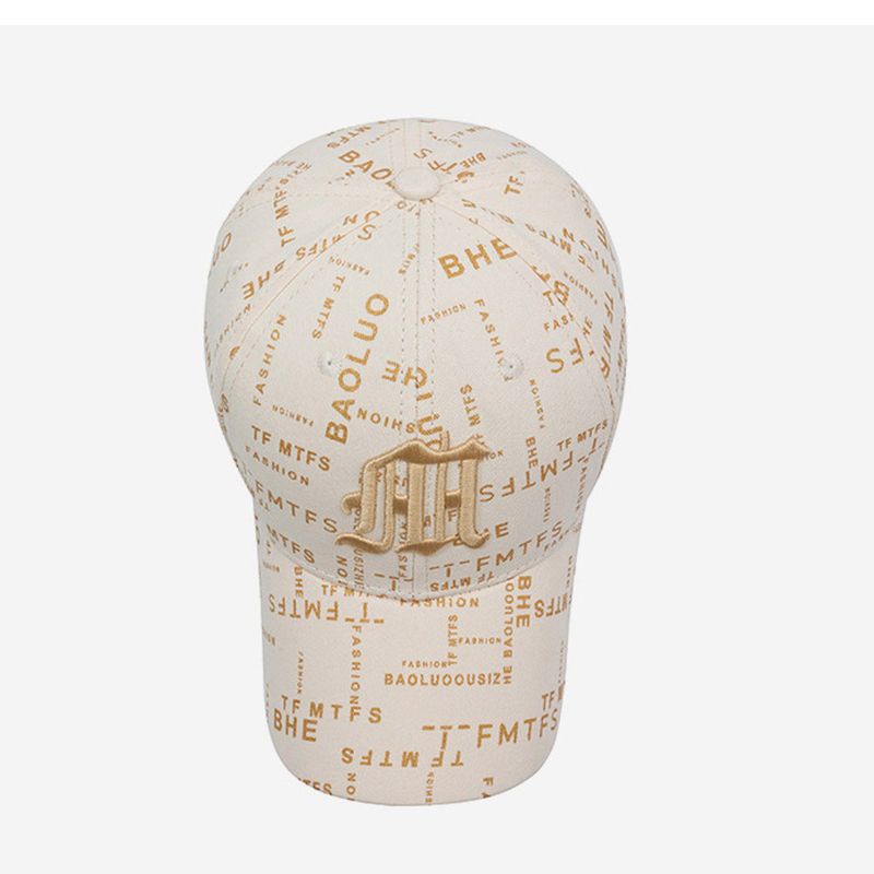 Hat For Men Women Spring And Autumn Korean Version Ins Full Print Casual Outdoor Sun Protection Shade Couple Style_voghion.com