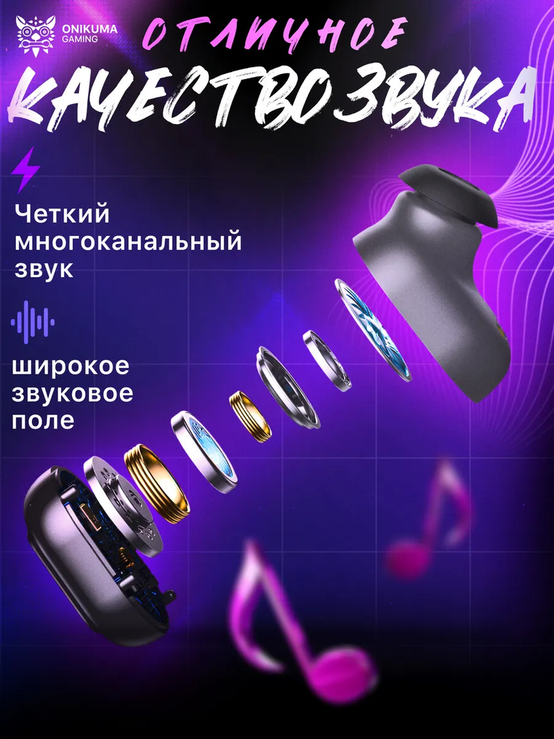 Cuffie da gioco ONIKUMA T20 2025, nuovi auricolari wireless con design a ribalta rotante, cuffie stereo HiFi in-ear con controllo touch_voghion.com