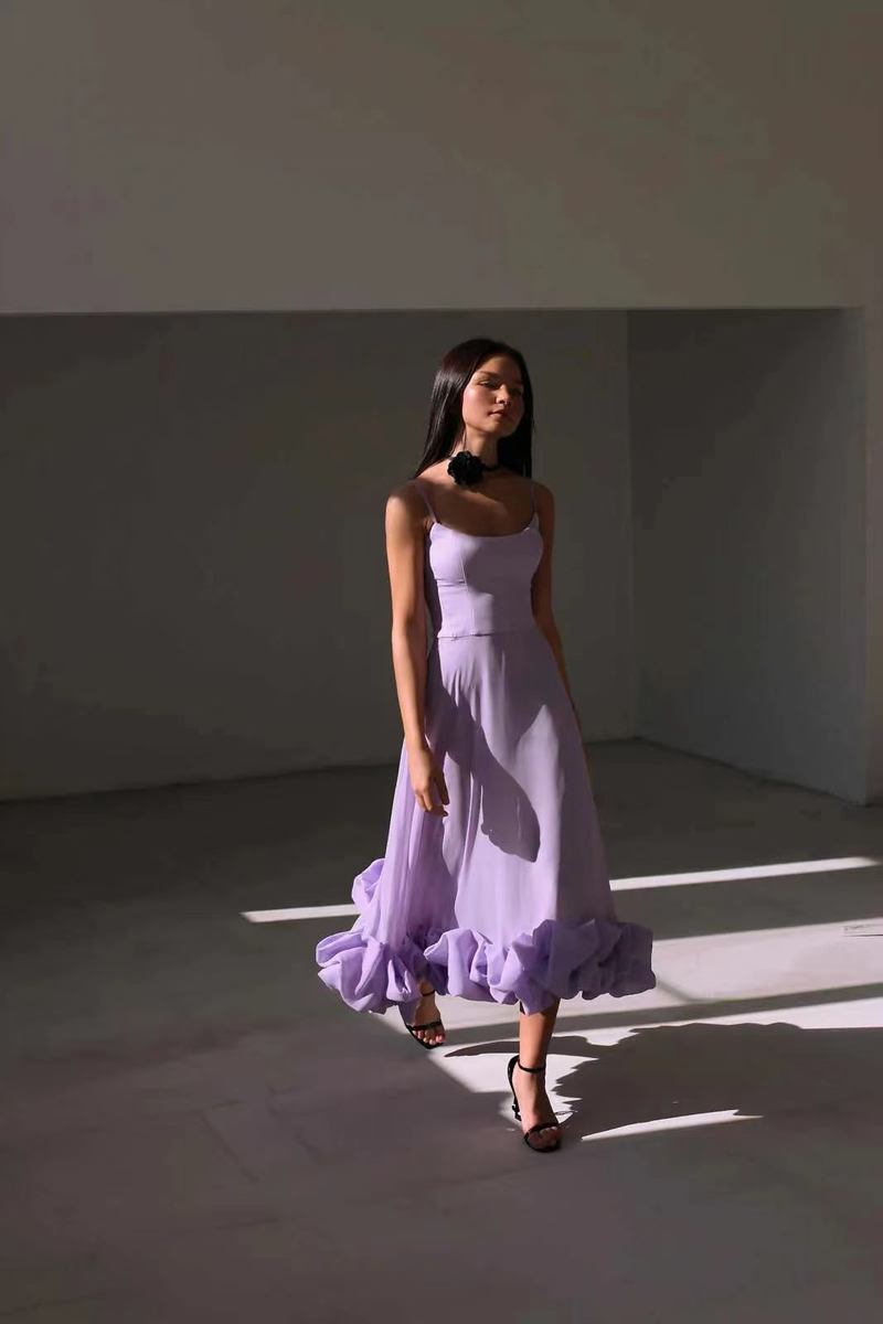Women's 2023 Cross-border Women's Suspenders A-line Flower Big Skirt Evening Dress Popular In Europe And America HY006_voghion.com
