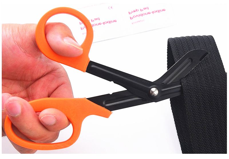 EDC militaire voorschriften EMT survival reddingsschaar met fijne tanden Medische EHBO-kit canvas schaar veldoverlevingsuitrusting_voghion.com