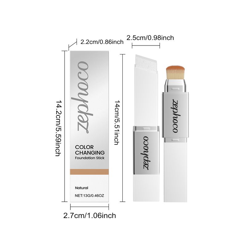 Zephoco Natural Color Sanfter, feuchtigkeitsspendender, glatter, täglicher, leichter Foundation-Stick, geeignet für fettige und trockene Haut_voghion.com