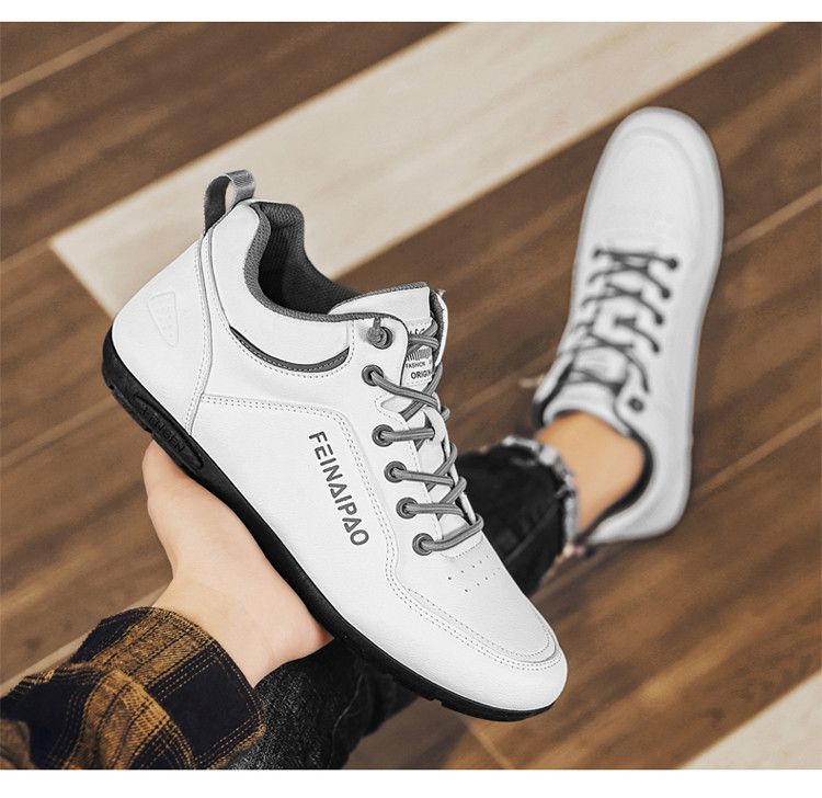 Men's 2025 Spring New Trend Casual Board Shoes Men's Multi-function Lace-up Non-slip Work Leather Shoes_voghion.com