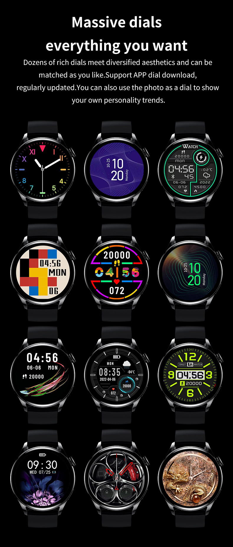 Smart Watch - Chiamate Bluetooth, Fitness Tracker, Monitoraggio della frequenza cardiaca e dell'ossigeno nel sangue, Impermeabile per uomini e donne_voghion.com