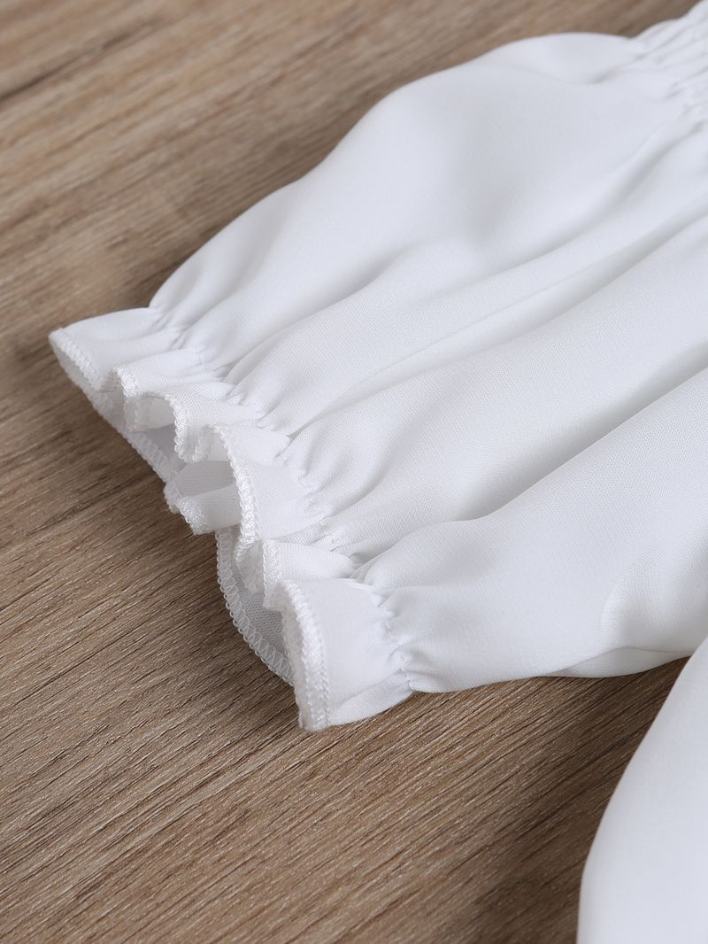 Completo in denim elasticizzato con spalle scoperte per bambine – Ricamo floreale effetto consumato e top corto + pantaloncini (90-130 cm)_voghion.com